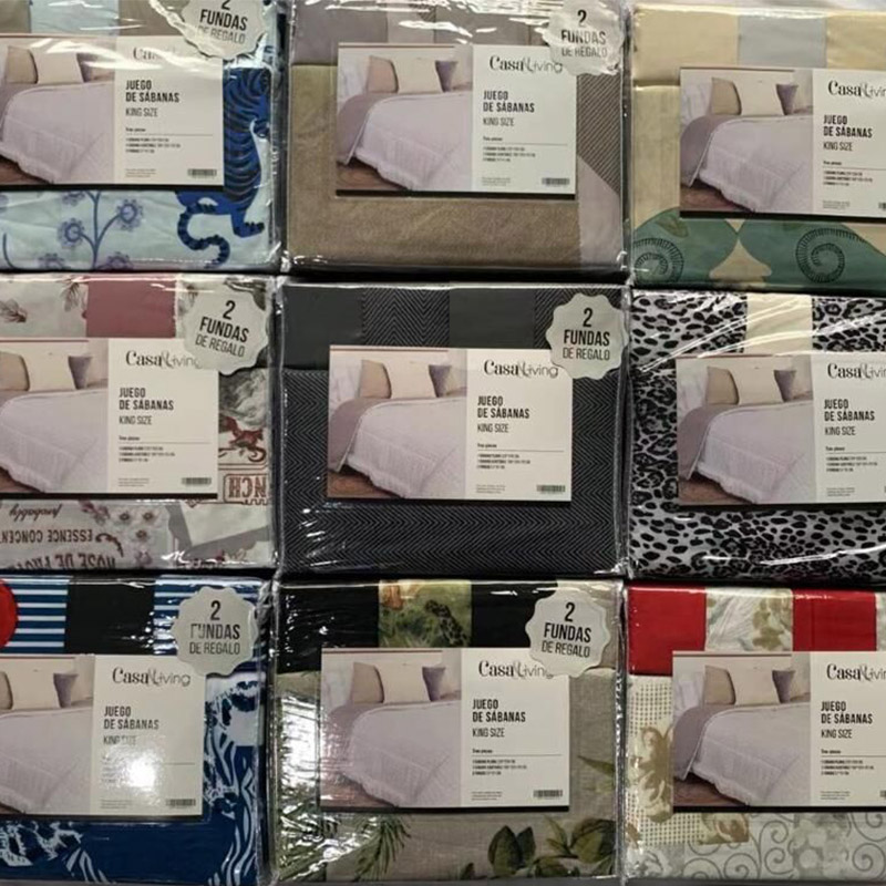 006-bedrukte polyester microvezel en katoenen lakenset