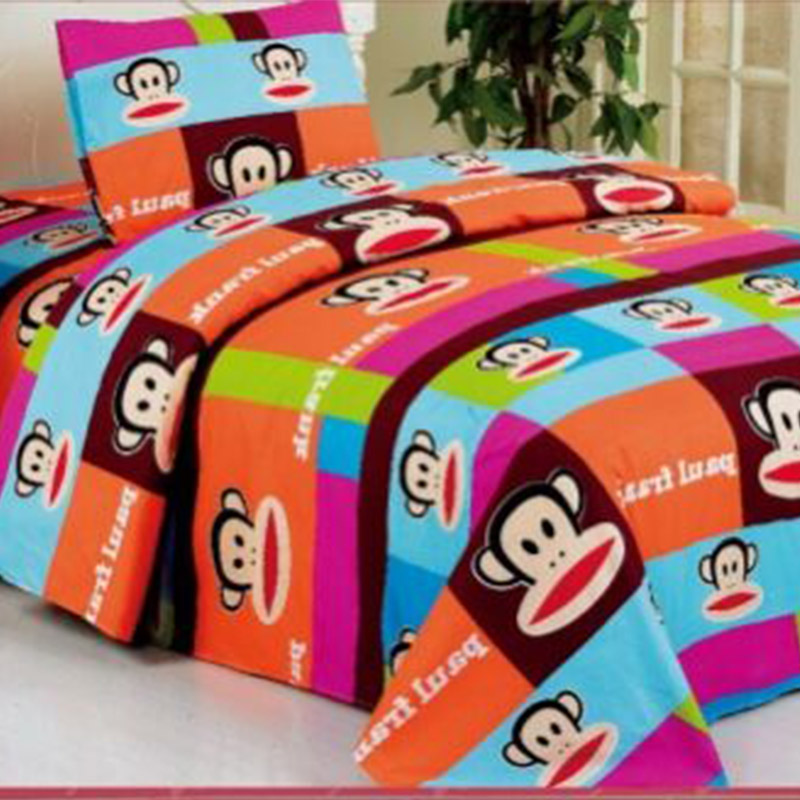 001-cartoon orang-oetan patroon Bedrukte lakens set