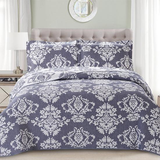 cxmicrotex Damask Paars Beddengoed Jacquard Quilt Set