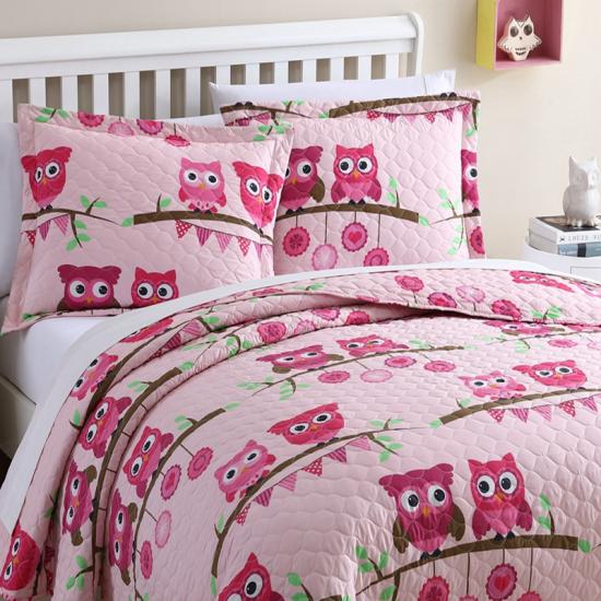 cxmicrotex Uil Roze Dekbedset Meisjes Beddengoed Collectie