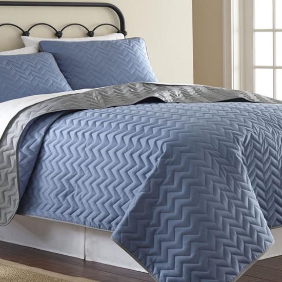 cxmicrotex omkeerbare effen dekbedset met geometrisch reliëf