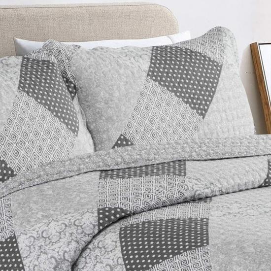 Patchwork Bedrukte Sprei Vermicelli Gewatteerd Beddengoed 220x240cm