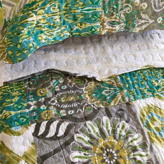 Lappendeken Sherpa Quilt en Sham-set