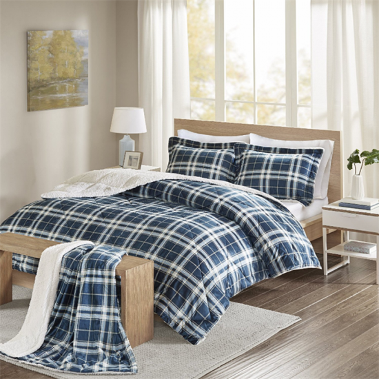 Plaid To Sherpa Dekbedset Gewatteerde Bedset Wintercollectie